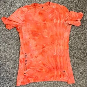Lululemon Drysense Training Short Sleeve Shirt | Size: Medium | Floral Orange